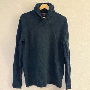 Banana Republic 100% Wool Green Turtleneck Sweater